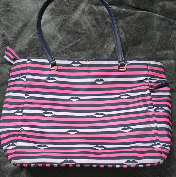 Kate Spade Black and Pink Striped Men's Bag - Picture 2 of 5
